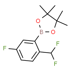 2-(2-(二氟甲基)-5-氟苯基)-4,4,5,5-四甲基-1,3,2-二氧硼烷结构式