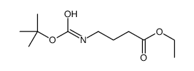 ethyl 4-[(2-methylpropan-2-yl)oxycarbonylamino]butanoate结构式
