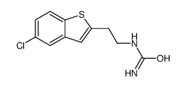 2-(5-chloro-1-benzothiophen-2-yl)ethylurea结构式