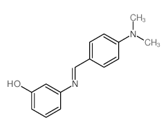 Phenol,3-[[[4-(dimethylamino)phenyl]methylene]amino]- Structure
