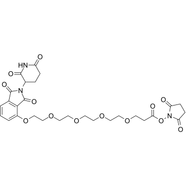 Thalidomide-O-PEG4-NHS ester结构式