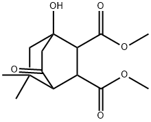 1-Hydroxy-8,8-dimethyl-5-oxobicyclo[2.2.2]octane-2,3-dicarboxylic acid dimethyl ester结构式