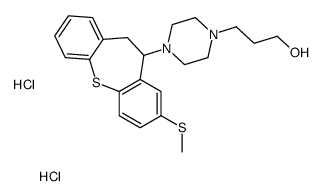 3-[4-(3-methylsulfanyl-5,6-dihydrobenzo[b][1]benzothiepin-5-yl)piperazin-1-yl]propan-1-ol,dihydrochloride Structure