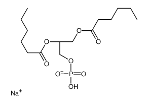 1,2-二己酰基-sn-甘油-3-磷酸酯(钠盐)结构式