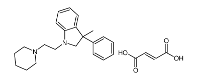 (E)-4-hydroxy-4-oxobut-2-enoate,3-methyl-3-phenyl-1-(2-piperidin-1-ium-1-ylethyl)-2H-indole结构式