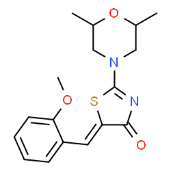 2-(2,6-dimethyl-4-morpholinyl)-5-(2-methoxybenzylidene)-1,3-thiazol-4(5H)-one Structure