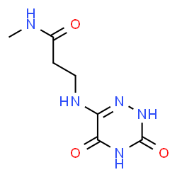 Propanamide, N-methyl-3-[(2,3,4,5-tetrahydro-3,5-dioxo-1,2,4-triazin-6-yl)amino]- (9CI) Structure