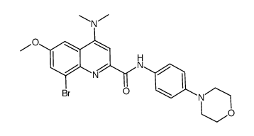 8-bromo-4-dimethylamino-6-methoxy-quinoline-2-carboxylic acid (4-morpholin-4-yl-phenyl)-amide Structure