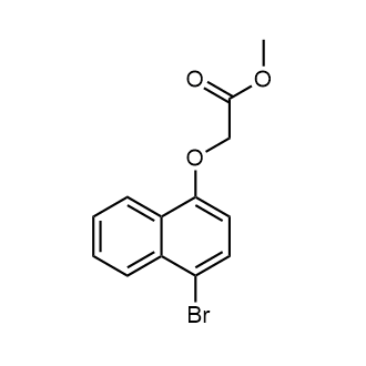 (4-溴-萘-1-基氧基)-乙酸甲酯结构式