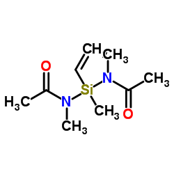 甲基乙烯基双(N-甲基乙酰氨基)硅烷结构式
