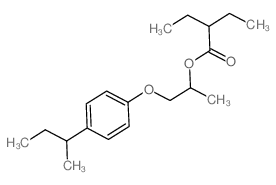 Butanoic acid,2-ethyl-, 1-methyl-2-[4-(1-methylpropyl)phenoxy]ethyl ester结构式