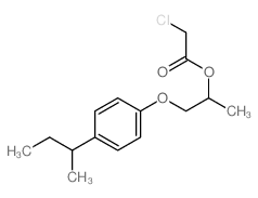 Acetic acid, 2-chloro-,1-methyl-2-[4-(1-methylpropyl)phenoxy]ethyl ester Structure