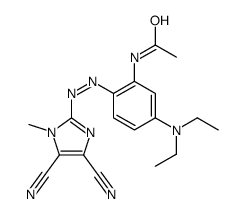 N-[2-[(4,5-Dicyano-1-methyl-1H-imidazol-2-yl)azo]-5-(diethylamino)phenyl]acetamide Structure
