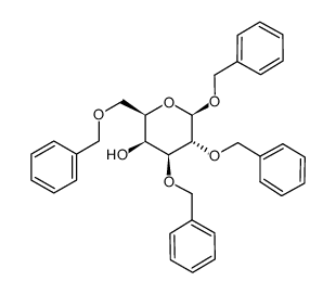 苄基2,3-二-O-苄基-4-O-苯甲酰基-β-D-吡喃半乳糖苷结构式