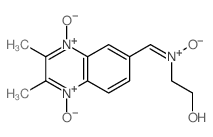 1-(2,3-dimethyl-4-oxido-1-oxoquinoxalin-1-ium-6-yl)-N-(2-hydroxyethyl)methanimine oxide Structure