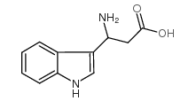 3-氨基-3-(1H-3-吲哚)-丙酸结构式