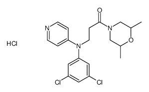 3-(3,5-dichloro-N-pyridin-4-ylanilino)-1-(2,6-dimethylmorpholin-4-yl)propan-1-one,hydrochloride结构式