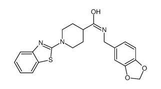 4-Piperidinecarboxamide,N-(1,3-benzodioxol-5-ylmethyl)-1-(2-benzothiazolyl)-(9CI)结构式