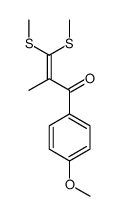 1-(4-methoxyphenyl)-2-methyl-3,3-bis(methylsulfanyl)prop-2-en-1-one结构式