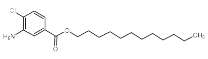 3-氨基-4-氯苯甲酸十二烷酯结构式