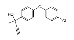 3-[4-(4-chlorophenoxy)phenyl]-3-hydroxybut-1-yne结构式