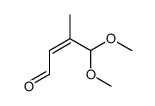 4,4-dimethoxy-3-methylbut-2-enal Structure