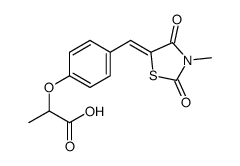 2-[4-[(E)-(3-methyl-2,4-dioxo-1,3-thiazolidin-5-ylidene)methyl]phenoxy]propanoic acid结构式