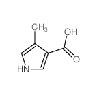 4-甲基-1H-吡咯-3-羧酸结构式