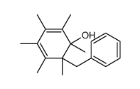 6-benzyl-1,2,3,4,5,6-hexamethylcyclohexa-2,4-dien-1-ol结构式