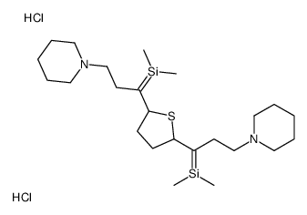 [1-[5-(1-dimethylsilylidene-3-piperidin-1-ylpropyl)thiolan-2-yl]-3-piperidin-1-ylpropylidene]-dimethylsilane,dihydrochloride Structure