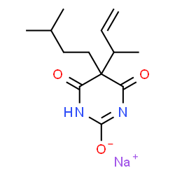 5-Isopentyl-5-(1-methyl-2-propenyl)-2-sodiooxy-4,6(1H,5H)-pyrimidinedione Structure