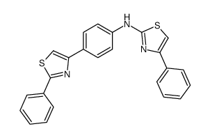 4-phenyl-N-[4-(2-phenyl-1,3-thiazol-4-yl)phenyl]-1,3-thiazol-2-amine结构式