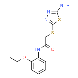 2-[(5-Amino-1,3,4-thiadiazol-2-yl)sulfanyl]-N-(2-ethoxyphenyl)acetamide structure