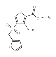 3-氨基-4-[(2-呋喃基甲基)磺酰基]噻吩-2-羧酸甲酯结构式