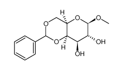 甲基 4,6-O-亚苄基-alpha-D-吡喃半乳糖苷结构式