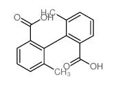 [1,1'-Biphenyl]-2,2'-dicarboxylic acid, 6,6'-dimethyl-结构式