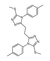 1,2-Bis(4-(4-methylphenyl)-5-methylmercapto-1,2,4-triazol-3-yl)ethane结构式