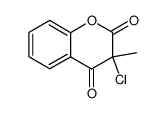 3-chloro-3-methyl-2,4-chromandione Structure