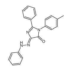 2-phenyl-5-(2-phenylhydrazono)-3-(p-tolyl)-3,5-dihydro-4H-imidazol-4-one结构式