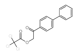 [2-oxo-2-(4-phenylphenyl)ethyl] 2,2,2-trichloroacetate Structure