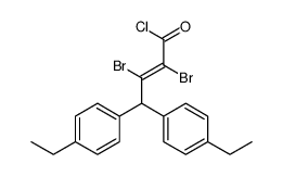 2,3-dibromo-4,4-bis(4-ethylphenyl)but-2-enoyl chloride结构式