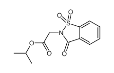 propan-2-yl 2-(1,1,3-trioxo-1,2-benzothiazol-2-yl)acetate Structure