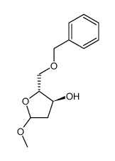 methyl 5-O-benzyl-2-deoxy-D-erythro-pentofuranoside Structure