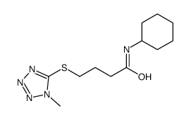 N-cyclohexyl-4-(1-methyltetrazol-5-yl)sulfanylbutanamide结构式