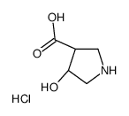 (3R,4R)-4-Hydroxy-3-pyrrolidinecarboxylic acid hydrochloride (1:1 ) Structure