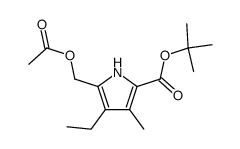 tert-butyl 5-acetoxymethyl-4-ethyl-3-methylpyrrole-2-carboxylate结构式
