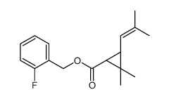 (2-fluorophenyl)methyl (1R,3R)-2,2-dimethyl-3-(2-methylprop-1-enyl)cyclopropane-1-carboxylate Structure