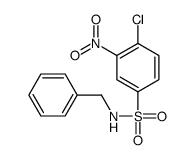 N-benzyl-4-chloro-3-nitrobenzenesulfonamide结构式