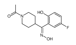 (E)-1-Acetyl-α-(5-fluoro-2-hydroxyphenyl)-N-hydroxy-4-piperidinemethanimine结构式