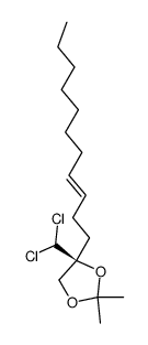 (S)-4-dichloromethyl-2,2-dimethyl-4-(3-undecen-1-yl)-1,3-dioxolane结构式